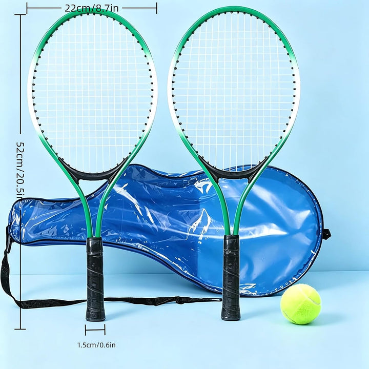 Kinder Tennisschläger, Langlebige Tennisschläger aus Eisenlegierung, Anfänger Übungsschläger mit Bal