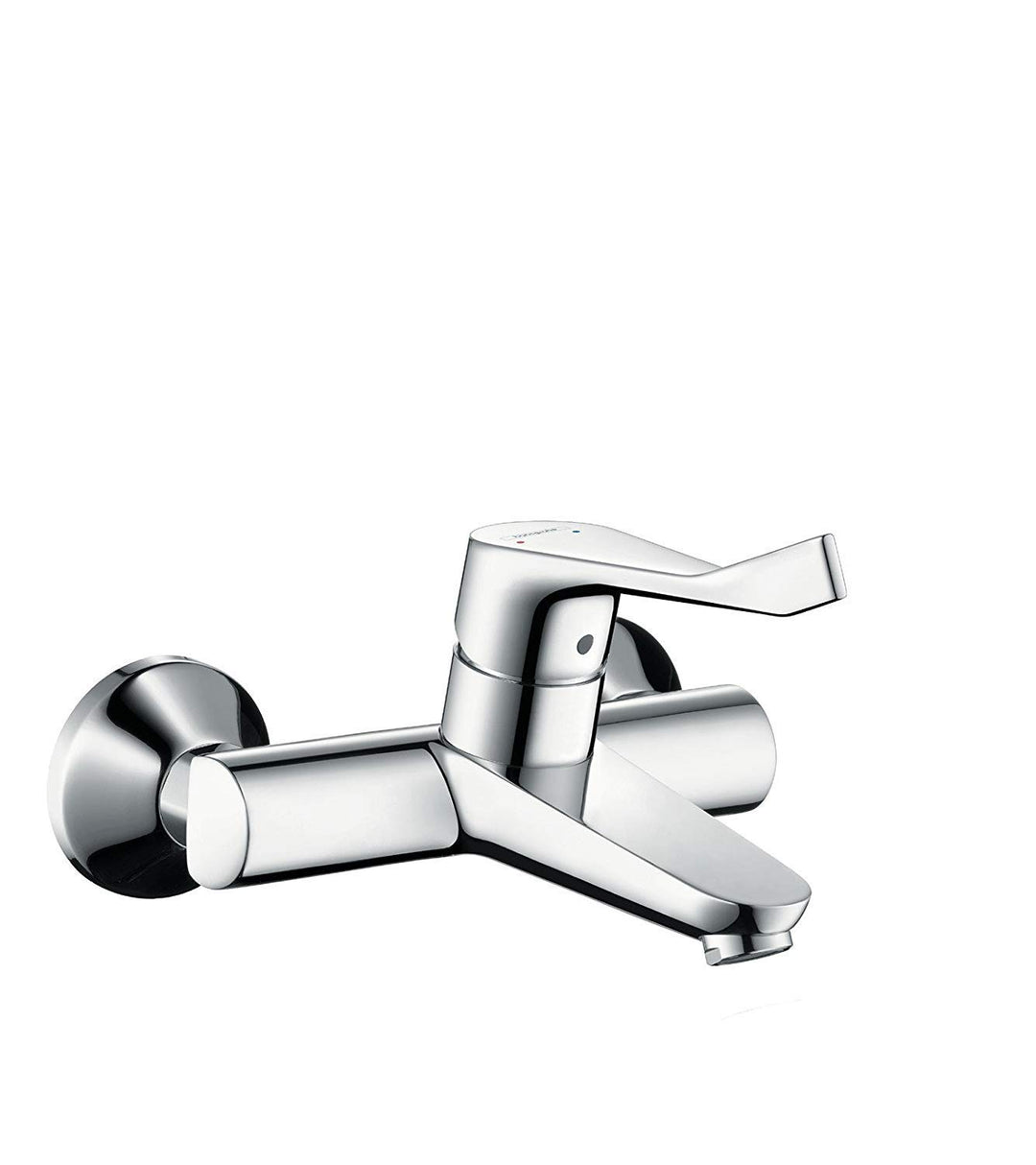 hansgrohe Wasserhahn Focus Care Aufputz Einhebel-Waschtischarmatur, Wandmontage, Chrom