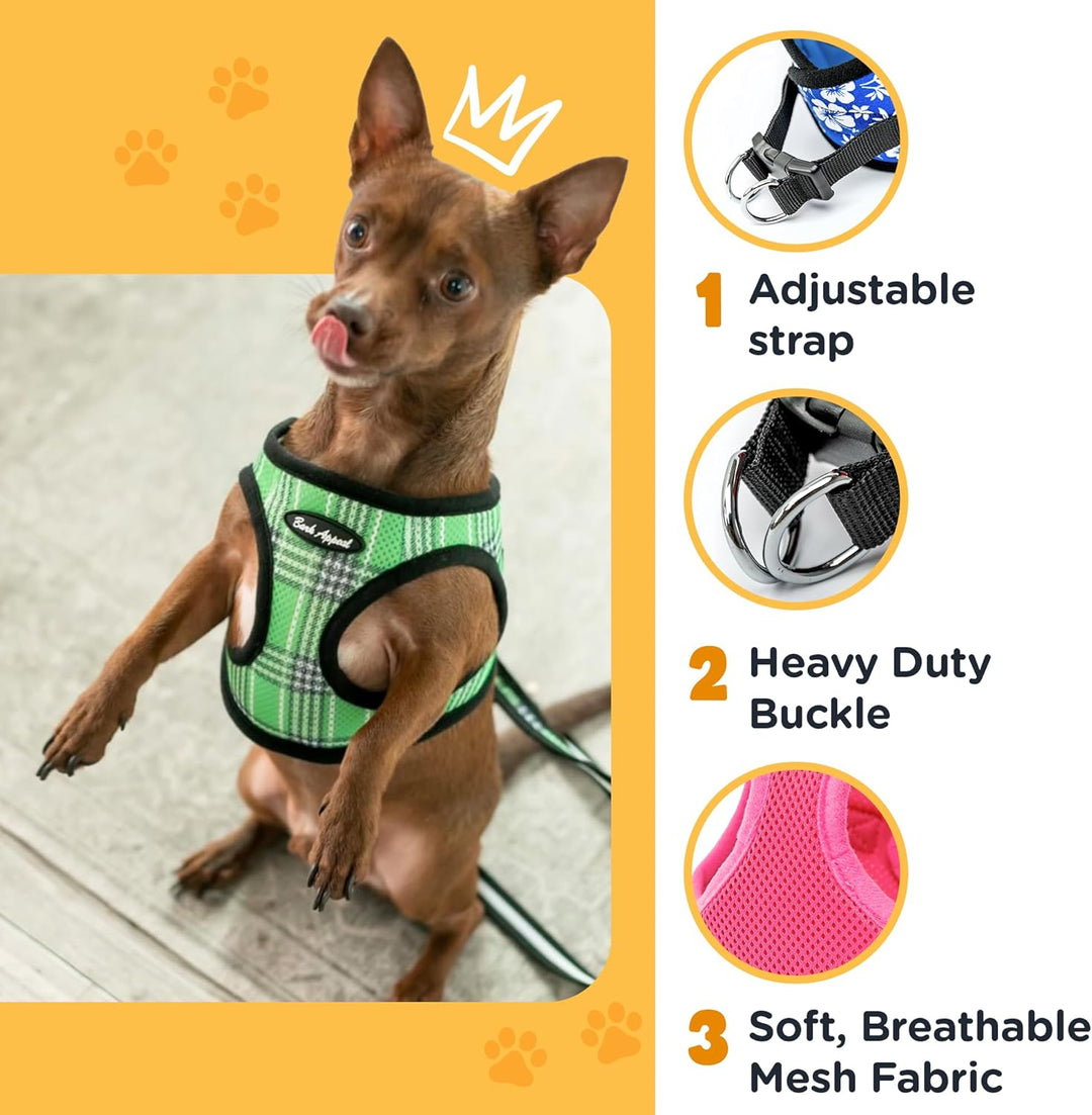 Bark Appeal Raspberry Step-in-Hundegeschirr für kleine bis mittelgrosse Haustiere – Aktualisierte Gr