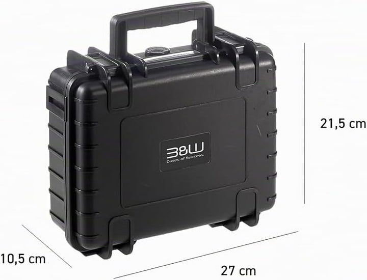 B&amp;W Transportkoffer Outdoor - Typ 1000 - Schwarz - Wasserdicht nach IP67 Zertifizierung, Staubdicht,