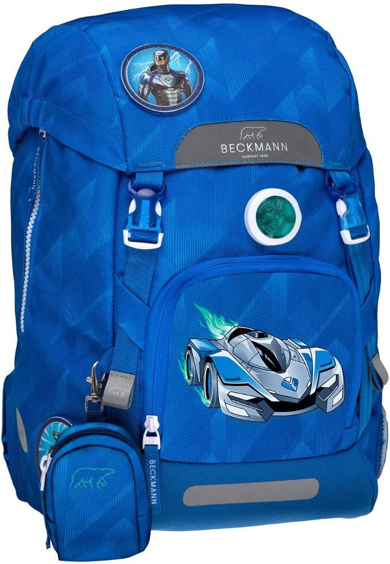 Ranzenfee&Koffertroll Beckmann Classic Supercar Blue Schulranzen Set 6tlg. Exclusiv Kollektion