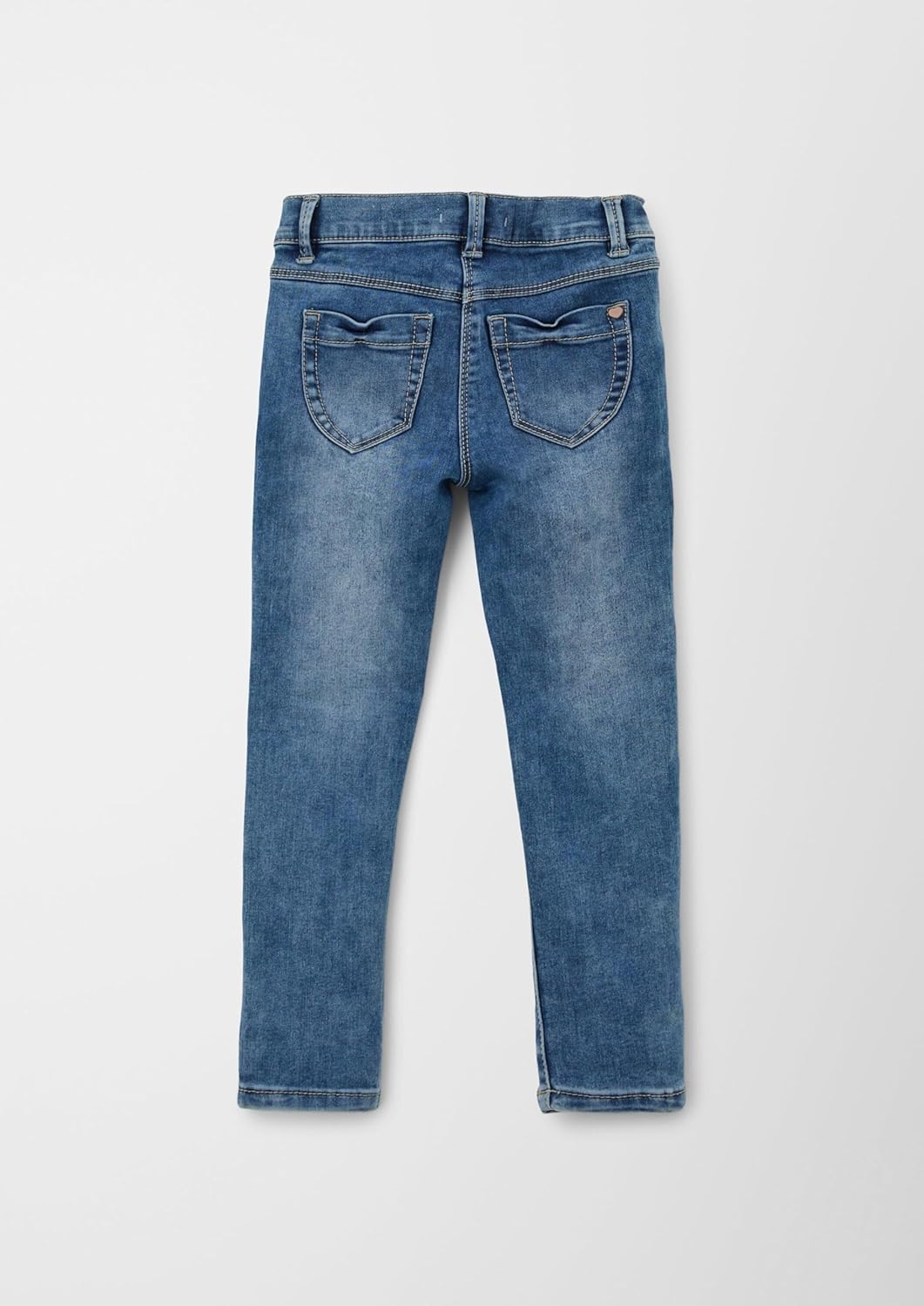 s.Oliver Mädchen Slim: Denim im Used-Look 110 Blau, 110 Blau