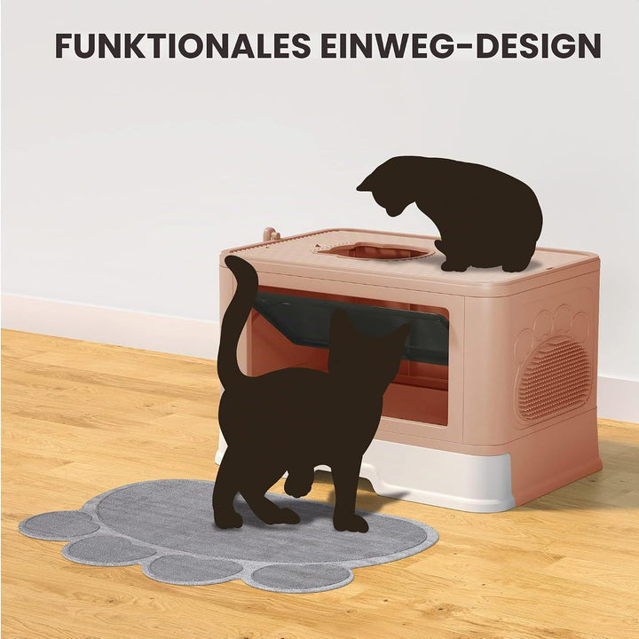 YITAHOME Katzentoilette mit Deckel, Katzenklo Gross, Katzenklo Hop In, Geruchlose Katzentoilette mit