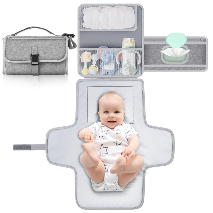 Romon Baby Windeltasche mit Wickelunterlage, Kompakte Windeltasche Wickelunterlage Unterwegs Portabl