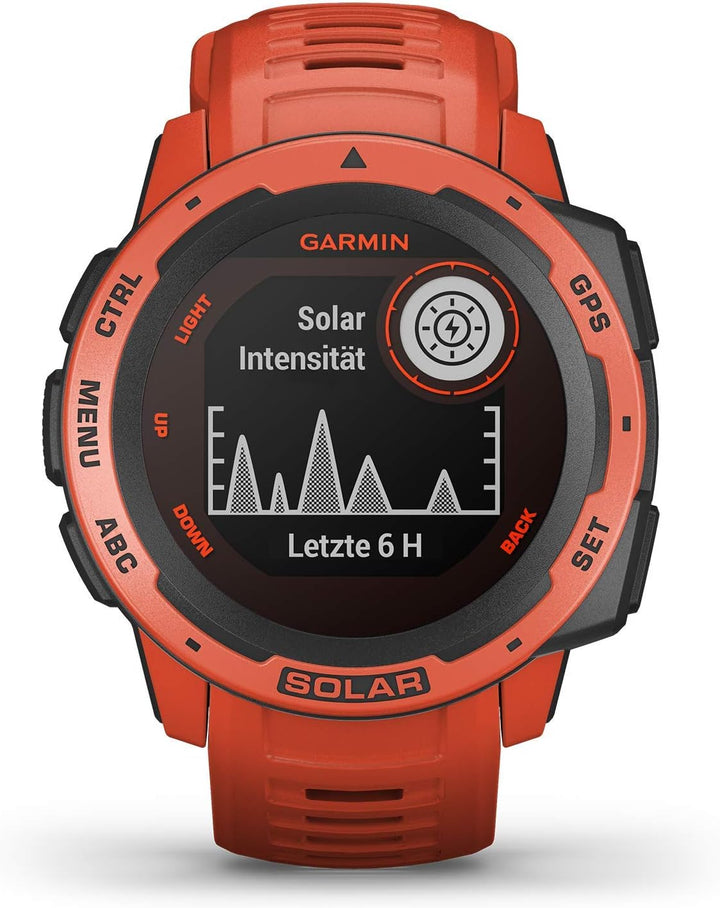 Garmin Instinct - wasserdichte GPS-Smartwatch mit Sport-/Fitnessfunktionen. Herzfrequenzmessung am H
