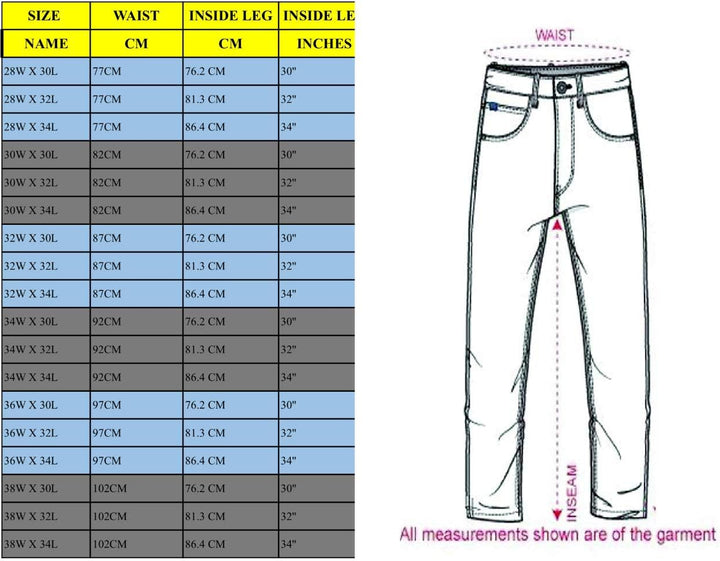 Prime Herren Arbeitshose Herren Cargohose Army Twill Cargo Multi Taschen BLJ-02 36W / 34L Bl-j-005,