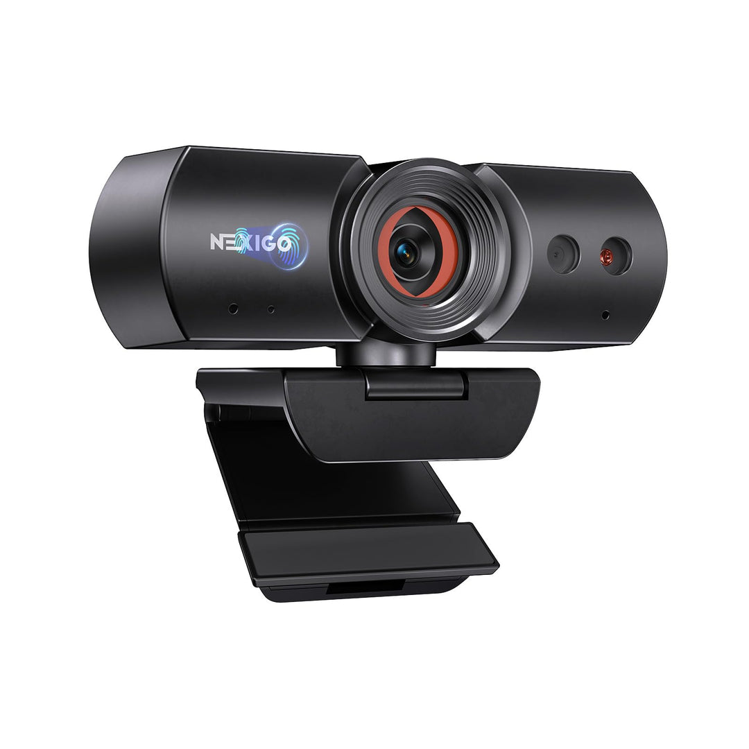 NexiGo HelloCam, 1080p Webcam mit Windows Hello und Mikrofon, Echter Datenschutz mit Automatischem A