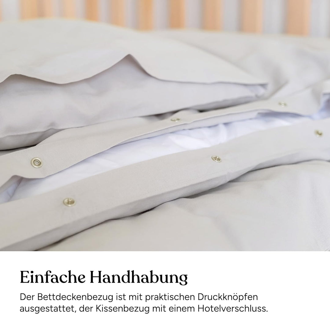 Ehrenkind® Bettwäsche-Set Renforcé | 100% Bio-Baumwolle | Standard 100 by Oeko-TEX | 100x135cm + 40x