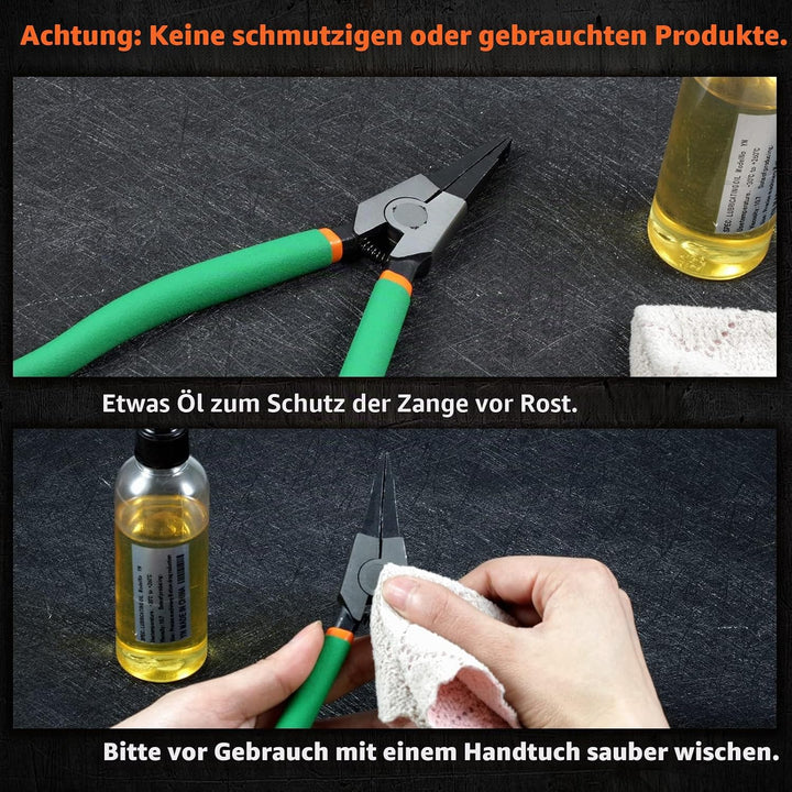 SPEEDWOX 2 Stück spezielle Winkelspitzen-Sicherungsringzangen-Set, Halterungsringe, Zangen zum Entfe