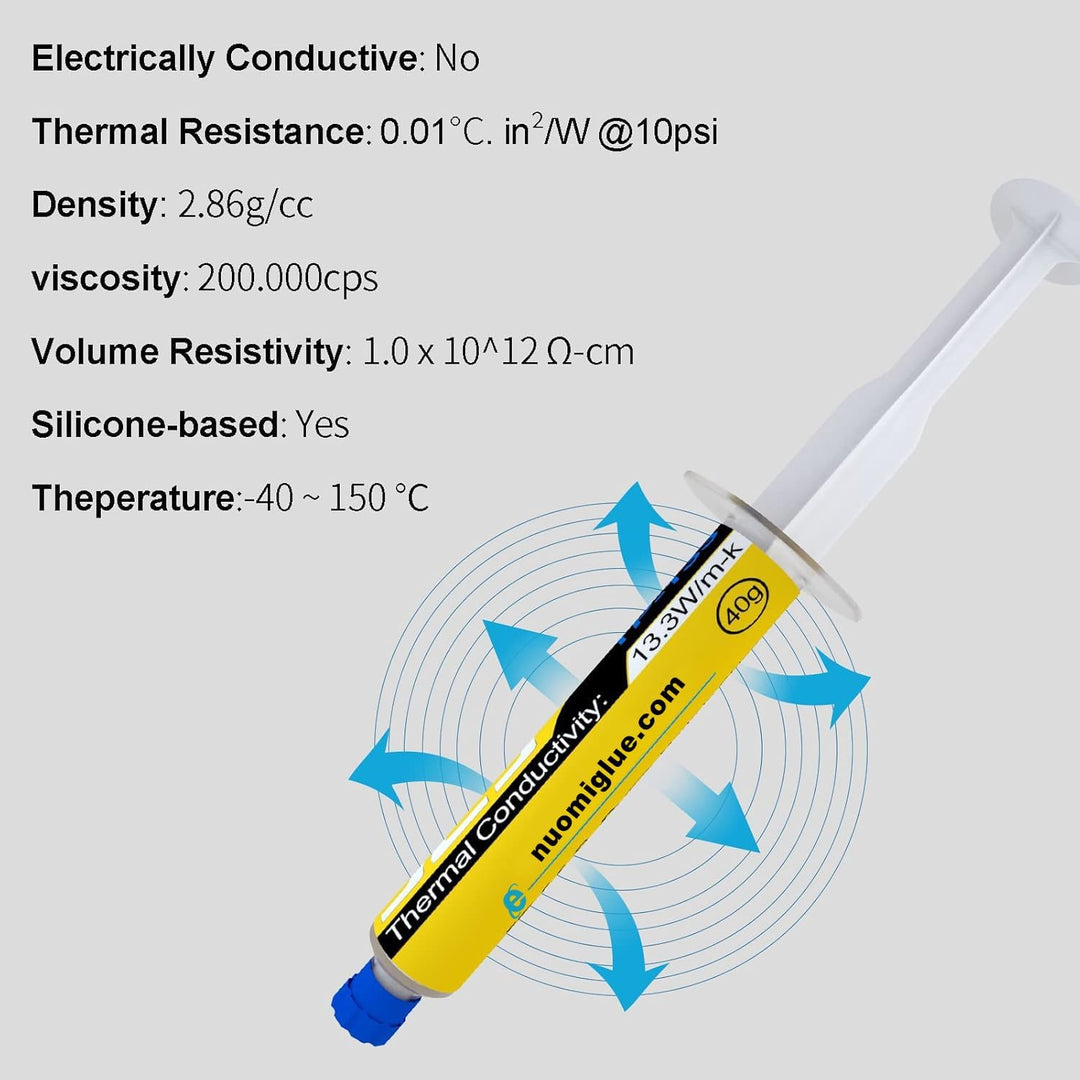 JLJ Wärmeleitpaste, 40g CPU Paste Wärmeleitpaste Kühlkörper enthalten 4 Werkzeugsätze für IC/Prozess