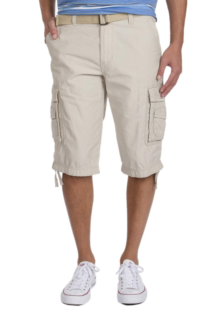 UNIONBAY Herren Cordova Cargo-Shorts mit Gürtel, Reg Grössen Cargohose 30 Sand, 30 Sand