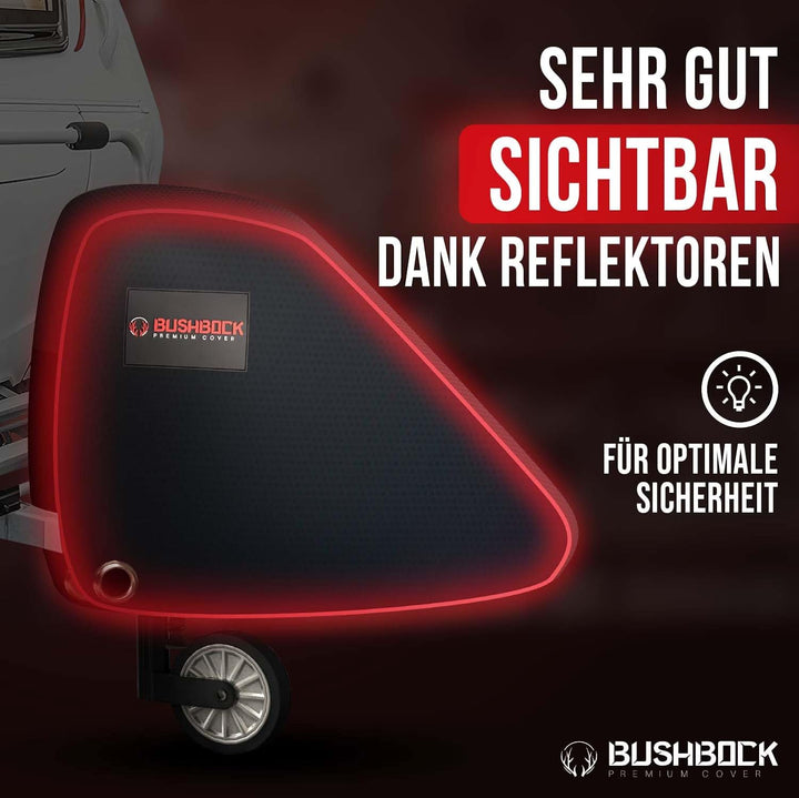 BUSHBOCK® Premium Deichselhaube aus Oxford 600D Material mit PU Beschichtung und Reflektoren. Univer