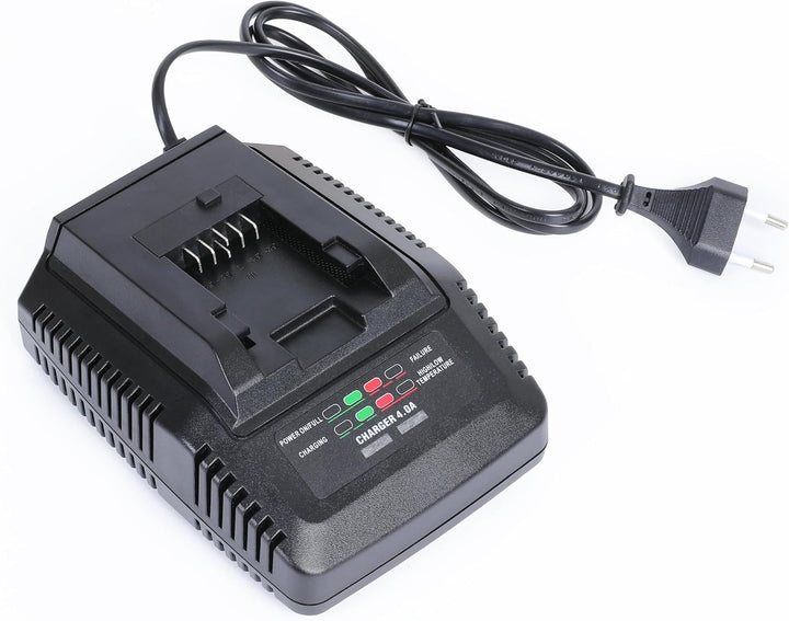 EIN 21V 4Amp Li-Ion Ladegerät kompatibel mit Ferrex20V40V Lithium-Ion Akku-Werkzeuge Gartengeräte