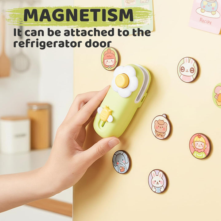 Mini Folienschweissgerät, USB Aufladung, 2 in 1 Hand Versiegelungsmaschine mit Cutter, Vakuumiergerä
