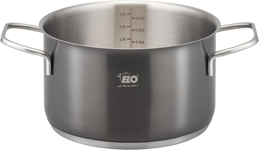 ELO – Twice Select Set 4-teilig, Edelstahl, mit schwarzer PVD Oberflächenveredelung, Volumenskala, e