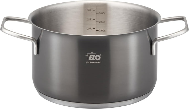 ELO – Twice Select Set 4-teilig, Edelstahl, mit schwarzer PVD Oberflächenveredelung, Volumenskala, e