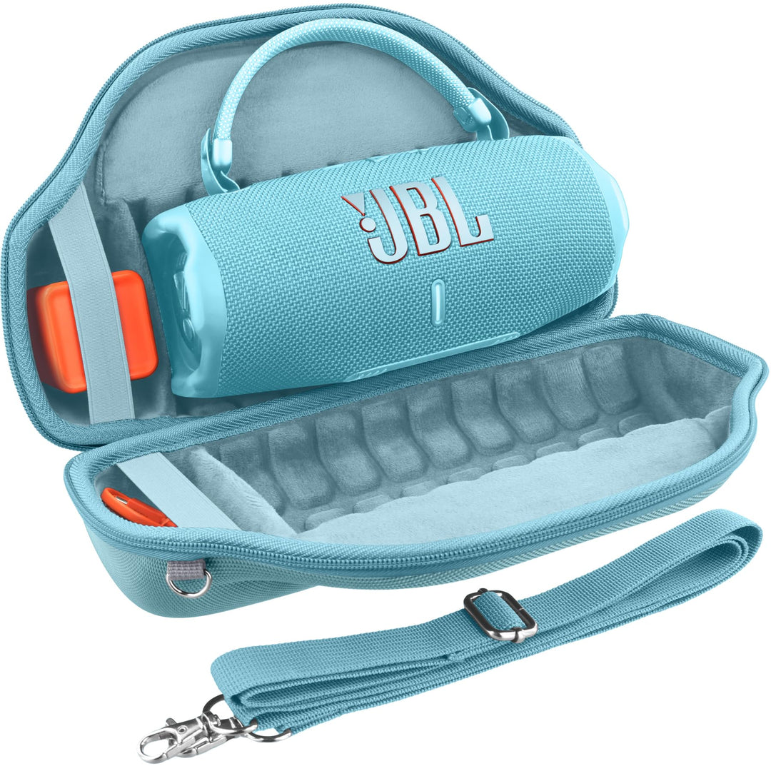 co2CREA Hart Reise Schutz Hülle Etui Tasche für JBL Charge 6 Bluetooth Lautsprecher mit abnehmbarem