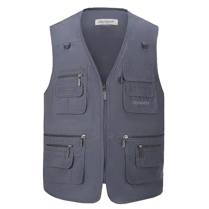 Herren Leichte Freizeitweste, Outdoor, Herren, mehrere Taschen, Weste, Casual, Sportjacke, Journalis