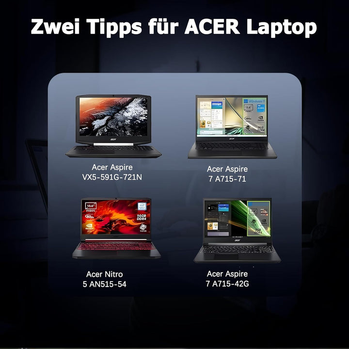 135 W Ladegerät für Acer Nitro 5 Gaming AN515-54 AN515-41 AN515-53 AN515-52 AN515-43 AN517-51 AN515-
