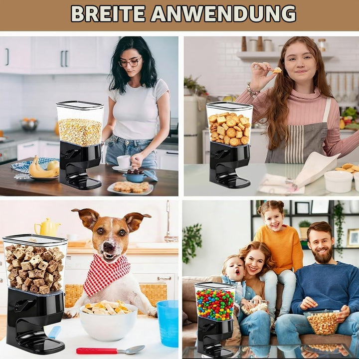 Müslispender, 3,2L Cereal Dispenser Cornflakes Spender, Trockene Lebensmittelspender Müslibehälter F