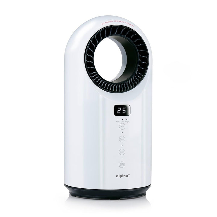 alpina Elektrischer Heizlüfter und Ventilator 1500W – Keramik Heizkörper mit Timer und Fernbedienung
