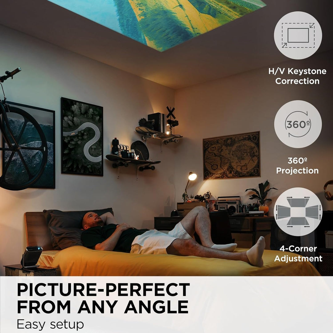 ViewSonic M1X Smart Beamer, 1080p Full HD, Portable Beamer for Outdoor/Home Cinema, Support Tablet/L