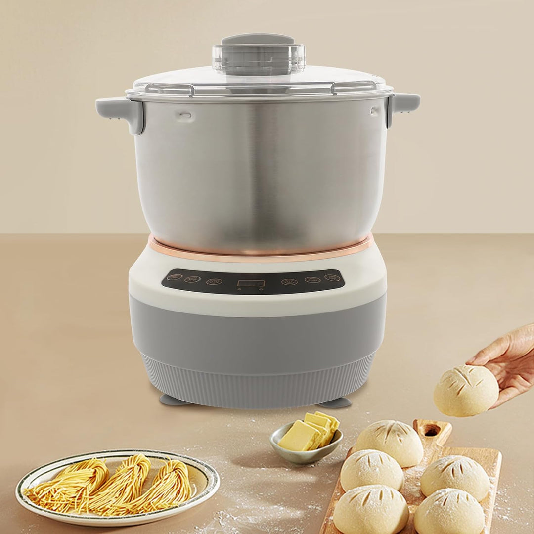 7L Vollautomatische Teigknetmaschine, Edelstahl Teigmehl Mixer mit Gärfunktion, Grosse Kapazität Aut