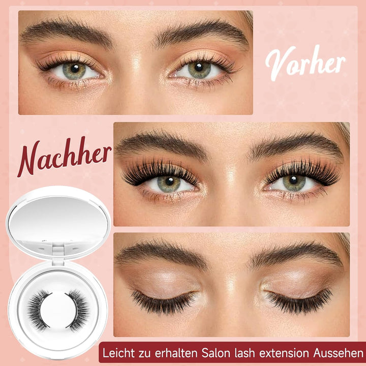 Higu clace Magnetische-Wimpern,Magnet Wimpern Ohne Eyeliner,Magnetische Wimpern mit Applikator,Wimpe