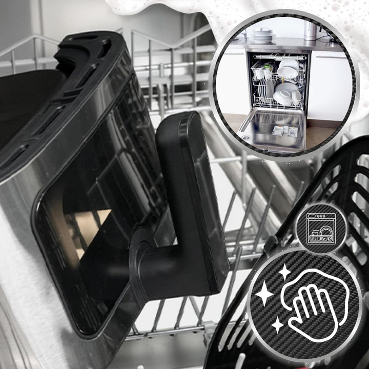 Drayo Heissluftfritteuse XXL mit Sichtfenster, 8L Kapazität, 8 Programme, Hot Air 360° Technologie,
