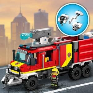 LEGO 60374 City Einsatzleitwagen der Feuerwehr, modernes Feuerwehrauto-Spielzeug mit Löschdrohnen, m