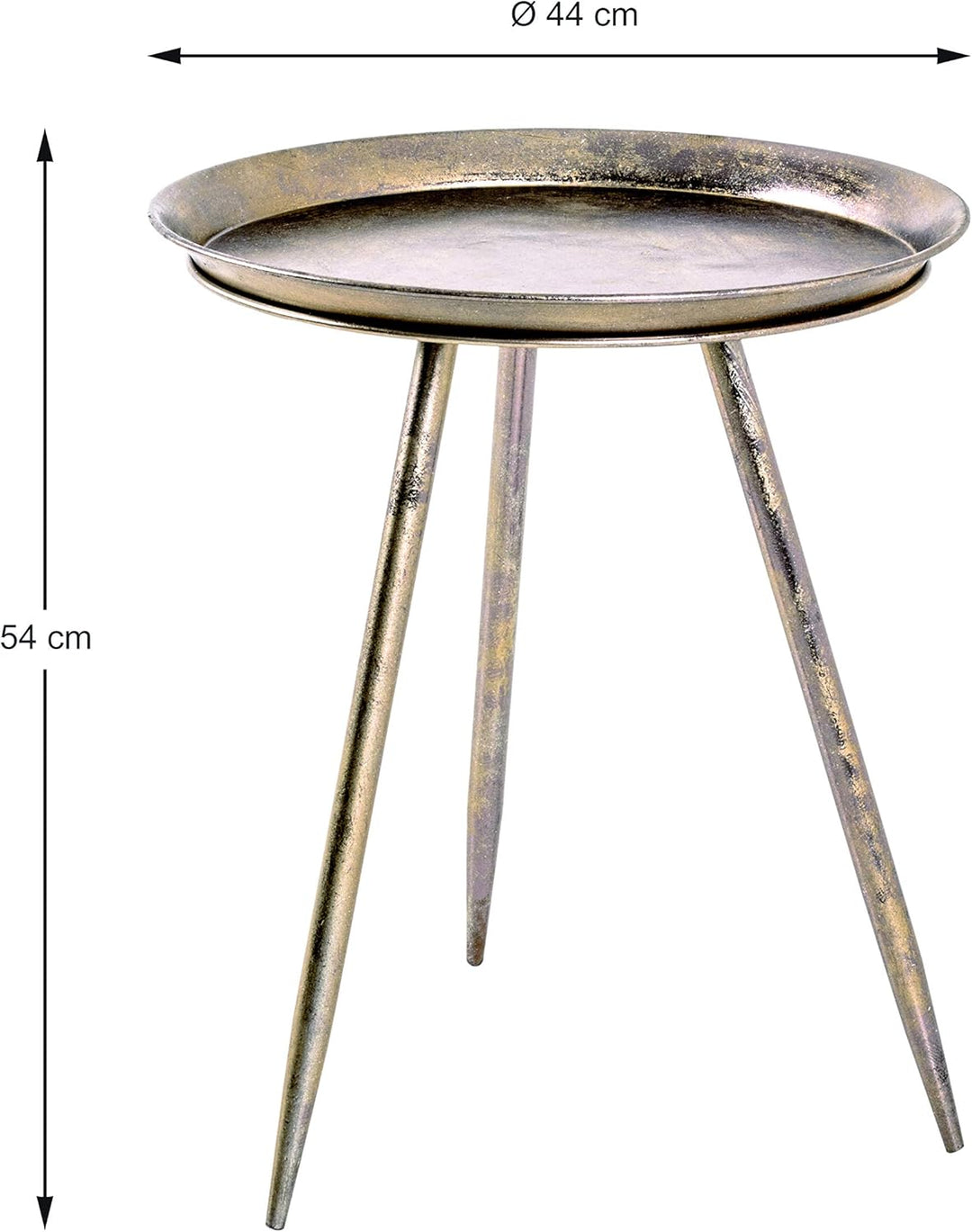 HAKU Möbel Beistelltisch, Metall, Bronze, Ø 44 x H 54 cm Ø 44 x H 54 cm Bronze, Ø 44 x H 54 cm Bronz