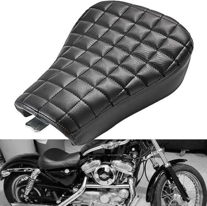 KATUR Motorrad Solo Sitzkissen, schwarz, Vordersitz, Fahrersitz, Naht, Kunstleder, Sitzbezug, kompat