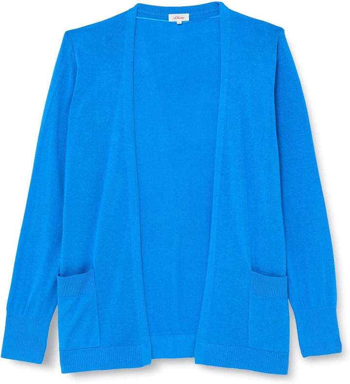 s.Oliver Damen Strickjacke 34 Blau 5547, 34 Blau 5547