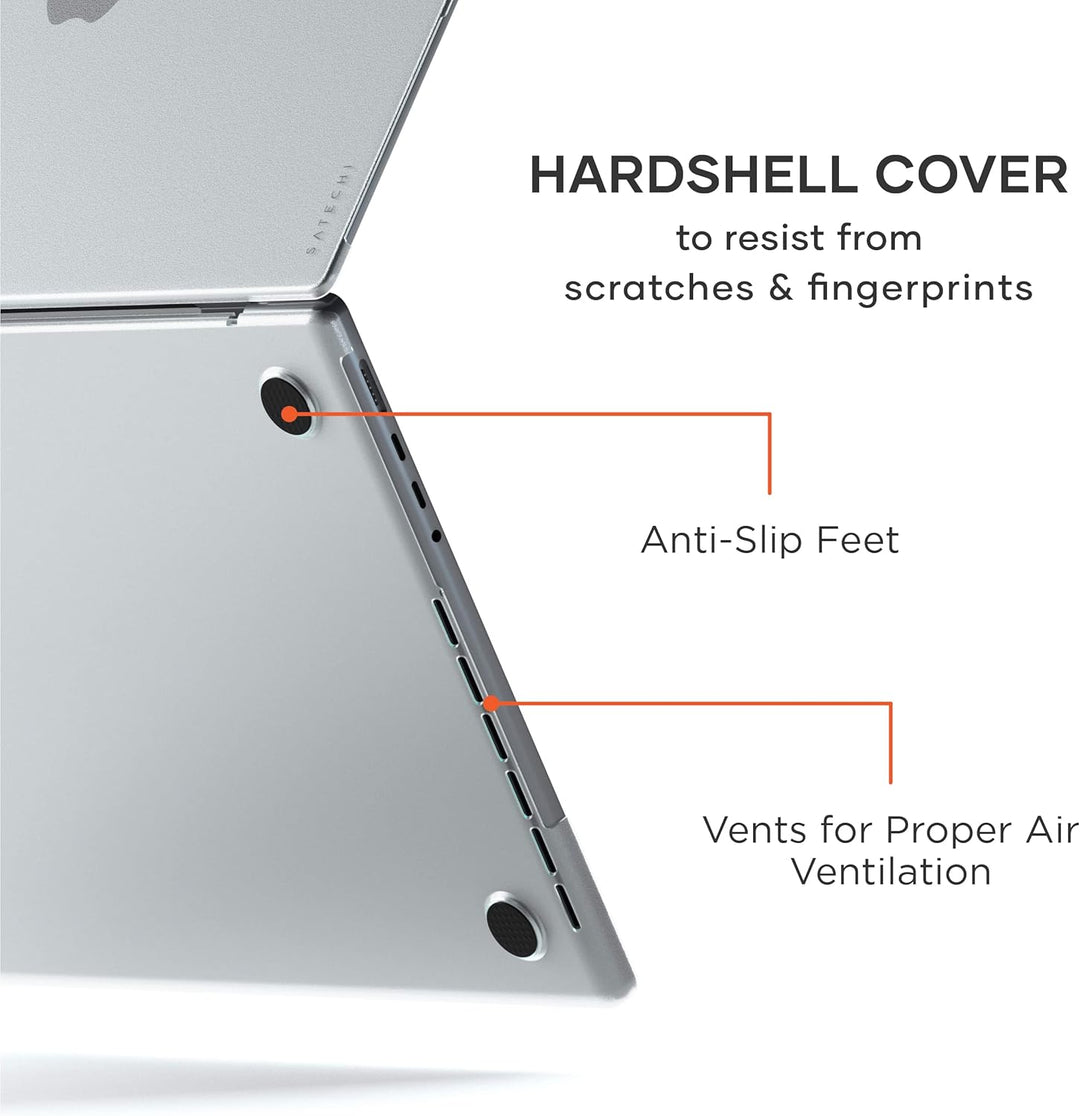 SATECHI Eco-Hartschalenhülle kompatibel mit MacBook Pro 14 Zoll (M1 2021, M2/M3 2023, M4 2024), schl