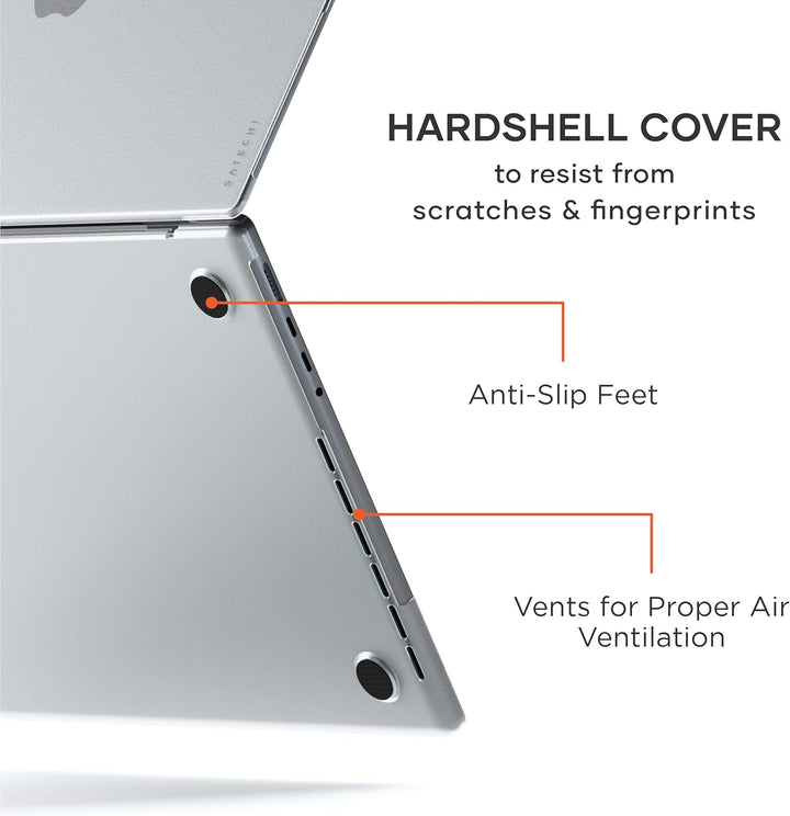 SATECHI Eco-Hartschalenhülle kompatibel mit MacBook Pro 14 Zoll (M1 2021, M2/M3 2023, M4 2024), schl