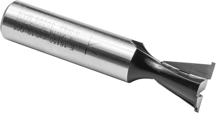 ENT 16150 Zinkenfräser HW, Schaft (S) 12 mm, NL 13,5 mm, D1 14,3 mm, D2 12,7 mm, E 14°, SL 40 mm, mi