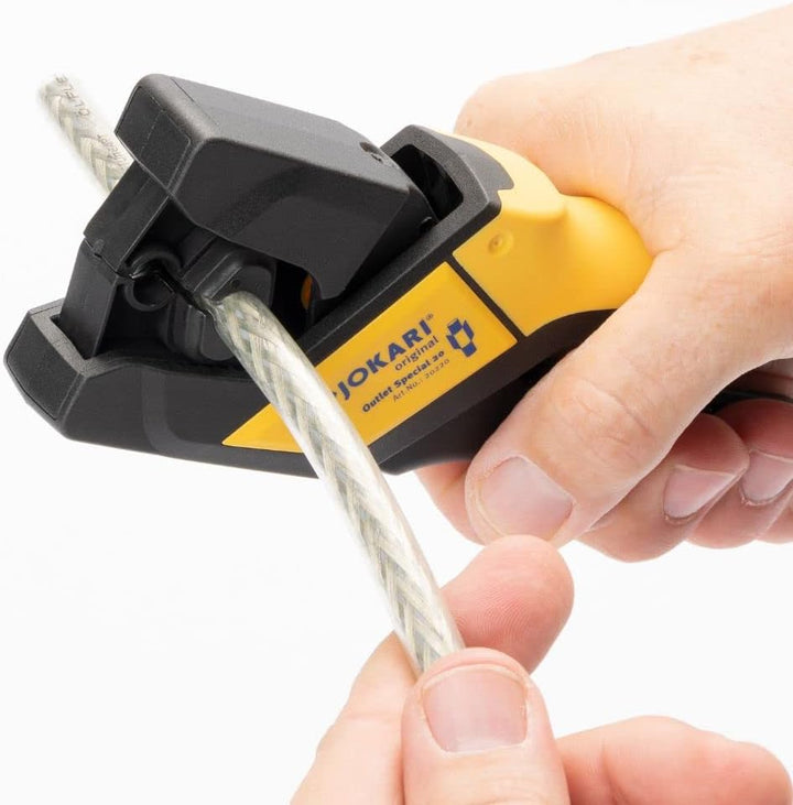 JOKARI®original Abisolierzange Outlet Special 20 für einen Fensterschnitt im Kabel, Art.Nr. 20220