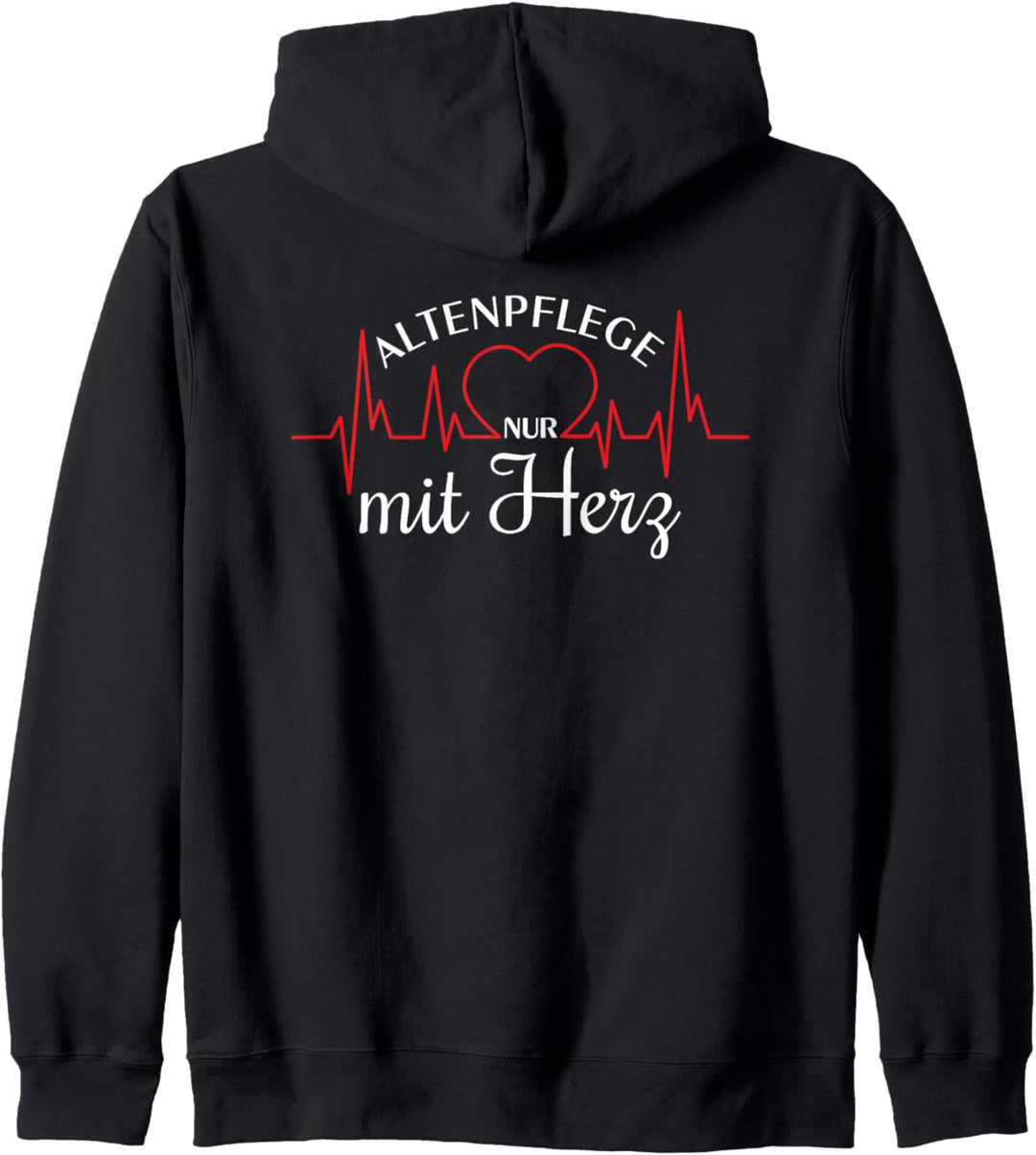 Herzkurve - Altenpflege nur mit Herz 2 - Fan Fun Kapuzenjacke