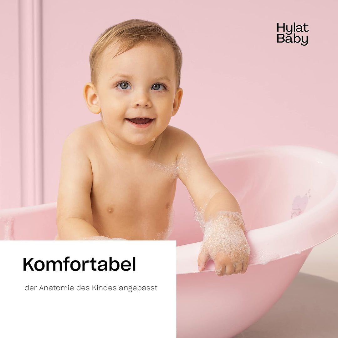 Hylat Baby - Hug Me Rosa - Babywanne mit Stöpsel - TÜV Rheinland zertifiziert - stabil und bequem, I