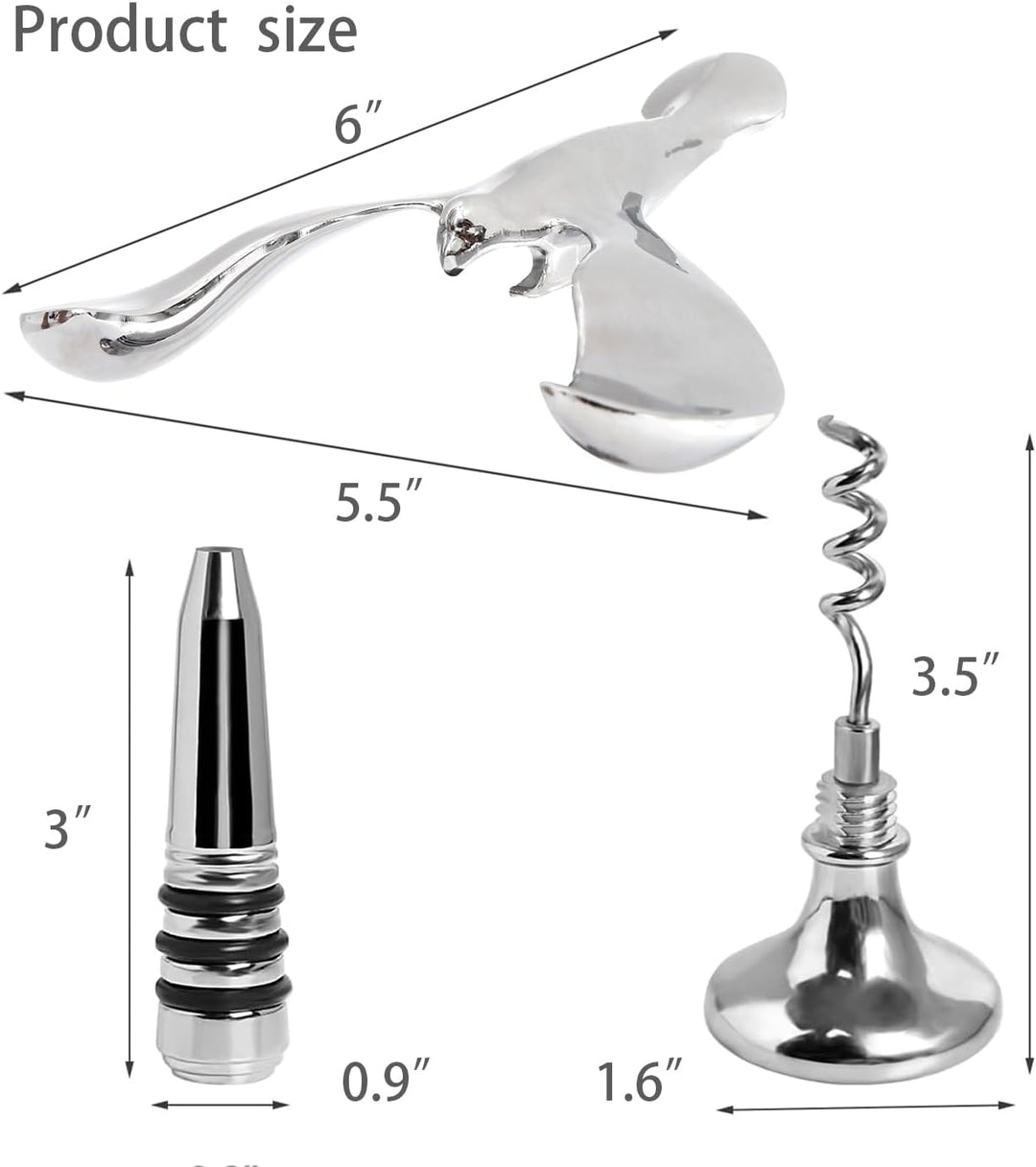 Vogel-Flaschenöffner – Silber, Zink, Flaschenöffner, Bar-Zubehör, Wohnkultur