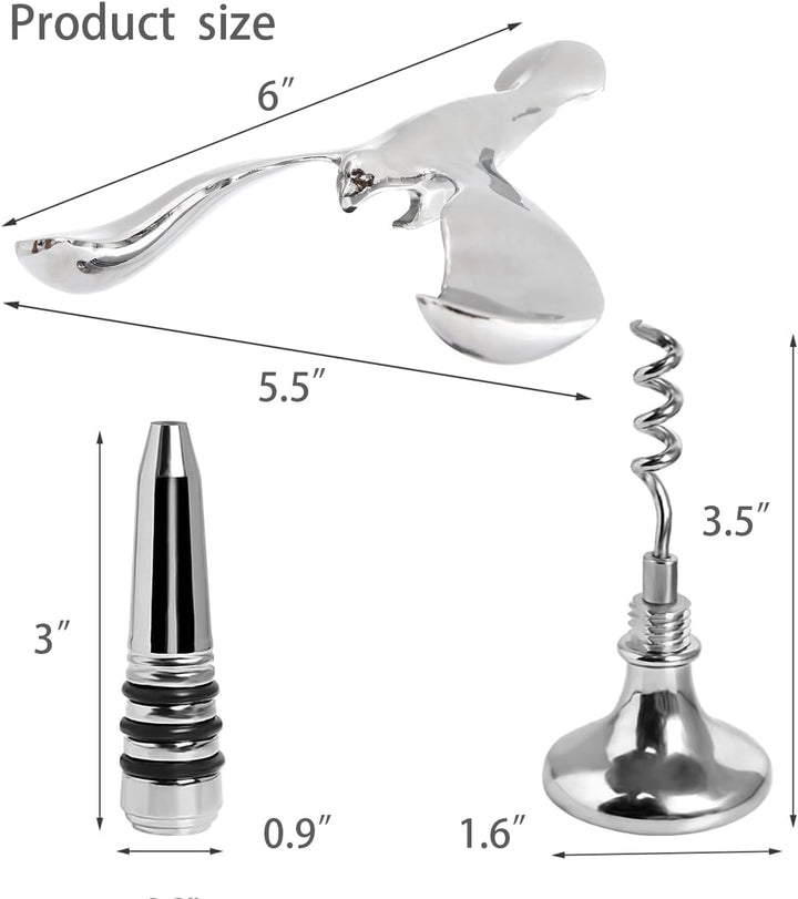 Vogel-Flaschenöffner – Silber, Zink, Flaschenöffner, Bar-Zubehör, Wohnkultur