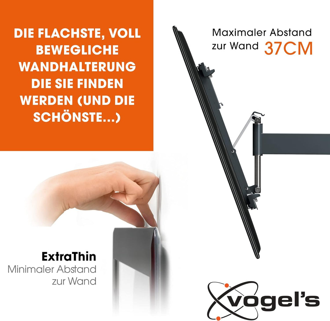 Vogel's THIN 525 schwenkbare TV-Wandhalterung für 40-65 Zoll (102-165 cm) Fernseher, schwenkbar bis