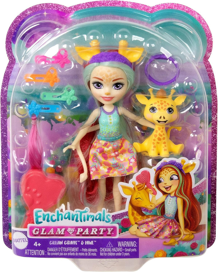Enchantimals Deluxe Hair - Puppen Set mit Zemirah Zebra, Gillian Giraffe und Charisse Cheetah, 5 Haa