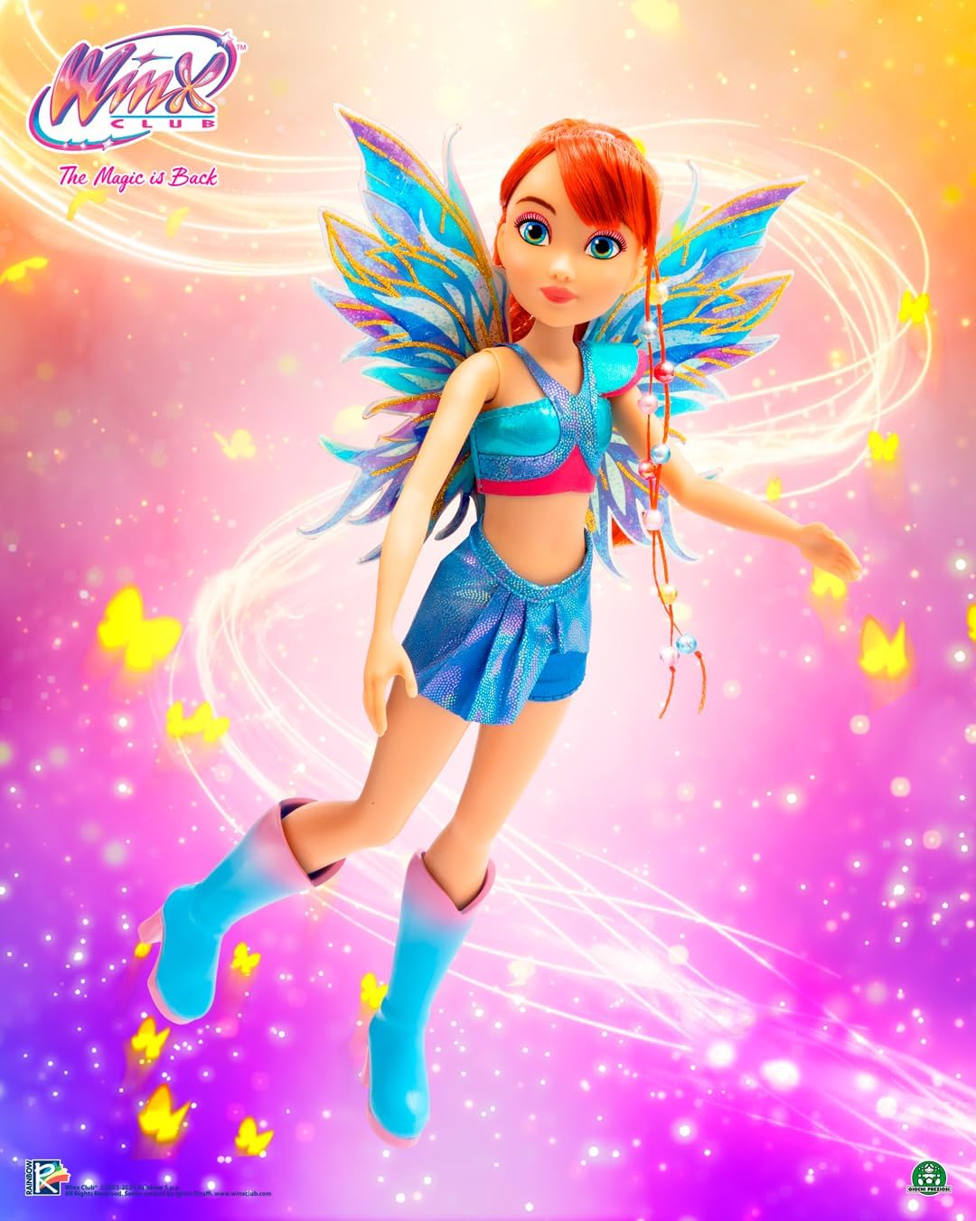 Winx Club Fairy Doll – Bloom with Glitter Wings & Articulated Joints – Magical Transformation Outfit