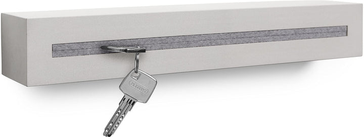 Schlüsselbrett mit Ablage aus Beton Light Edition 33x6x5 cm, Schlüsselboard Wand, Schlüsselaufbewahr