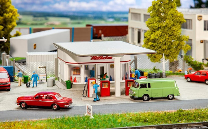 Faller FA130590 Tankstelle 50er Jahre Modellbausatz, Zubehör, Mehrfarbig, One Size