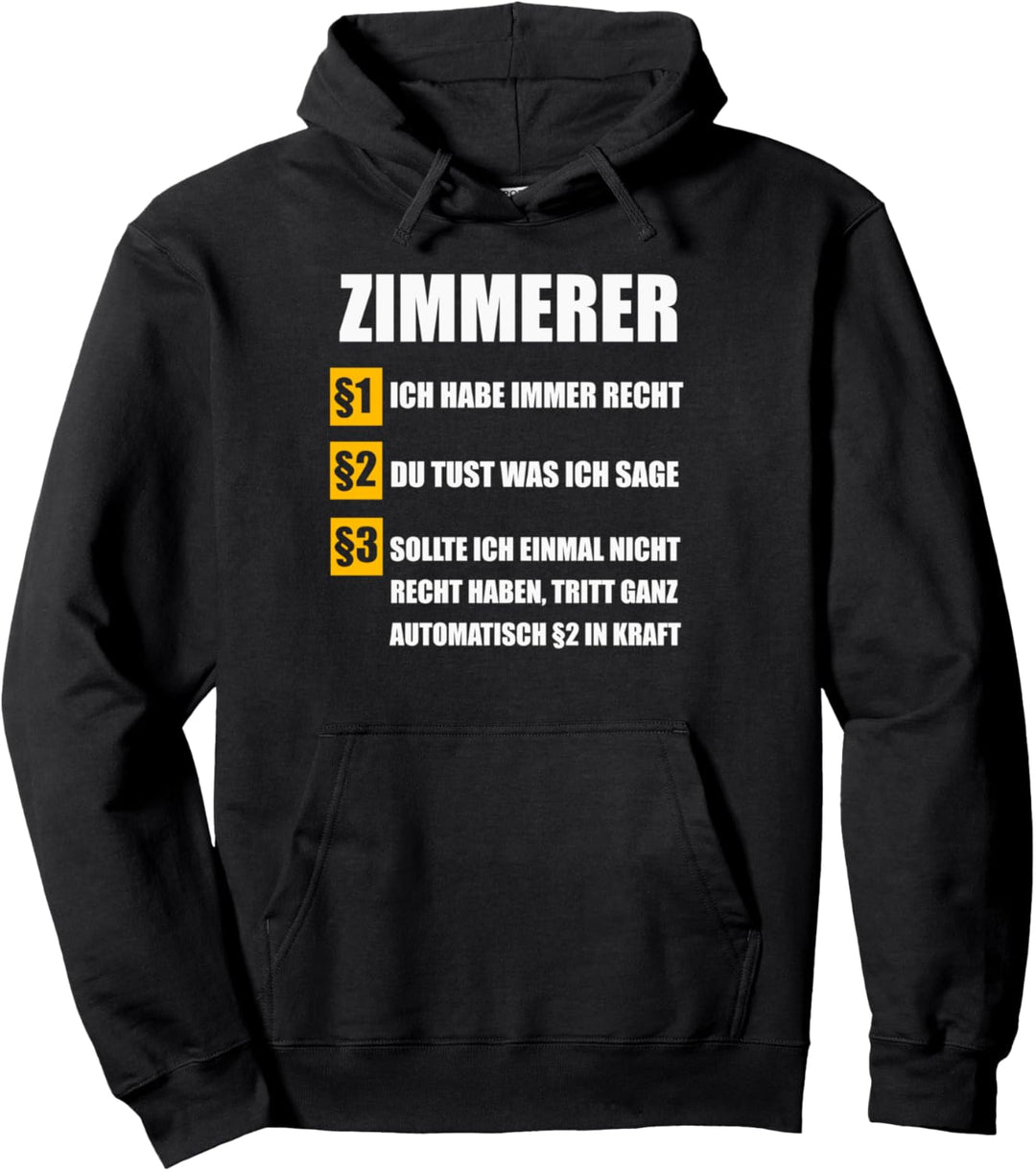 Zimmerer Zimmermann Handwerker Holz Geschenk Pullover Hoodie