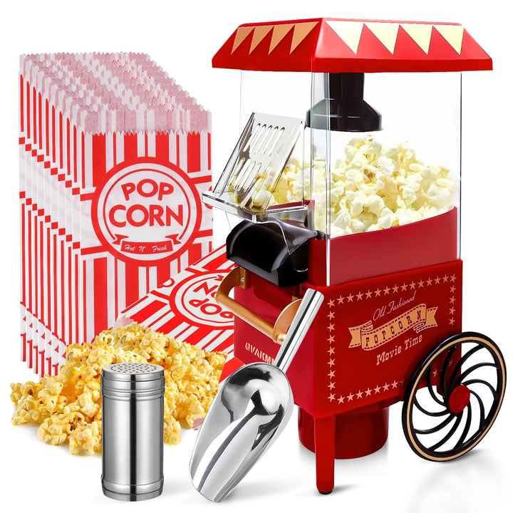 Popcorn-Maschine, Heissluft-Popcorn-Maker-Set, Geschenk-Box, tragbare Popcorn-Popper-Maschine, 10 Ta