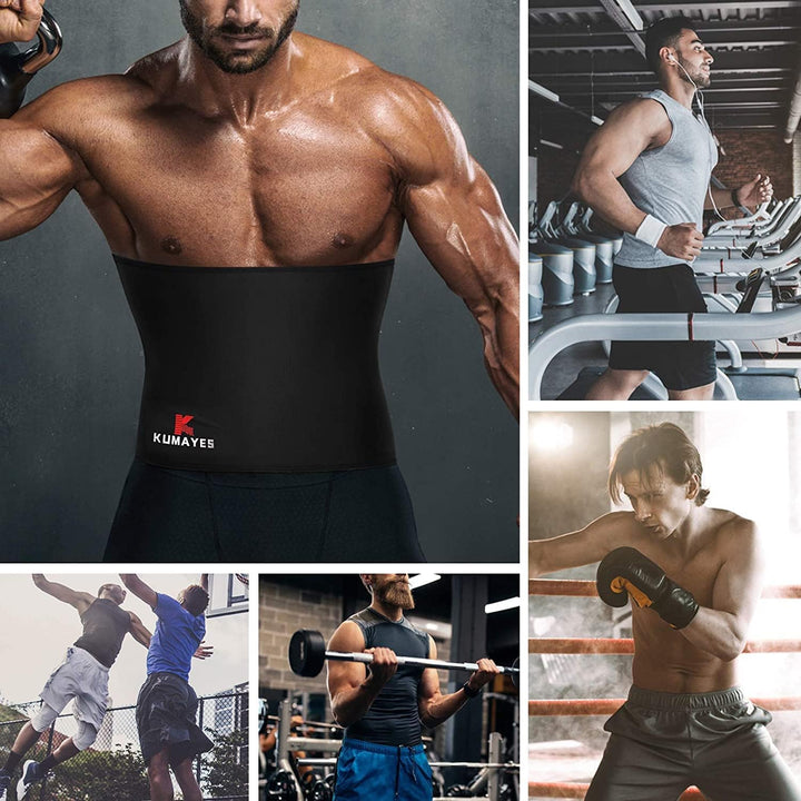 KUMAYES Bauchgürtel Herren Fitness Body Shaper Waist Trainer Bauch gürtel zum abnehmen bauchweg Spor