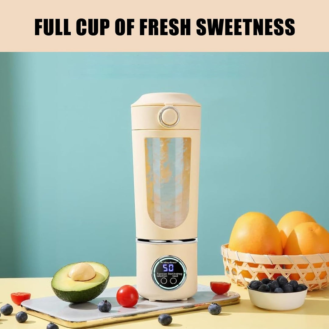 Klein Tragbarer Mixer, 700ml Maker to Go Mini-Standmixer Portable Blender mit 12-Klingen Edelstahl u